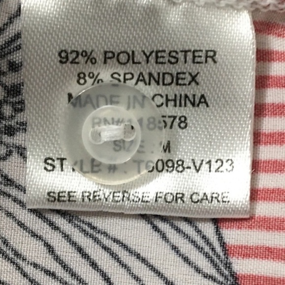 Haute Project Candy Striper Floral Balloon Sleeve Shirt M - Picture 3 of 9